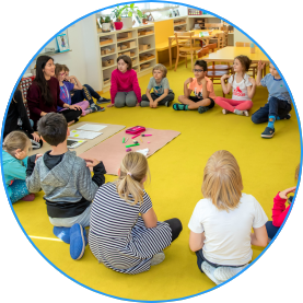 morning circle in Montessori class